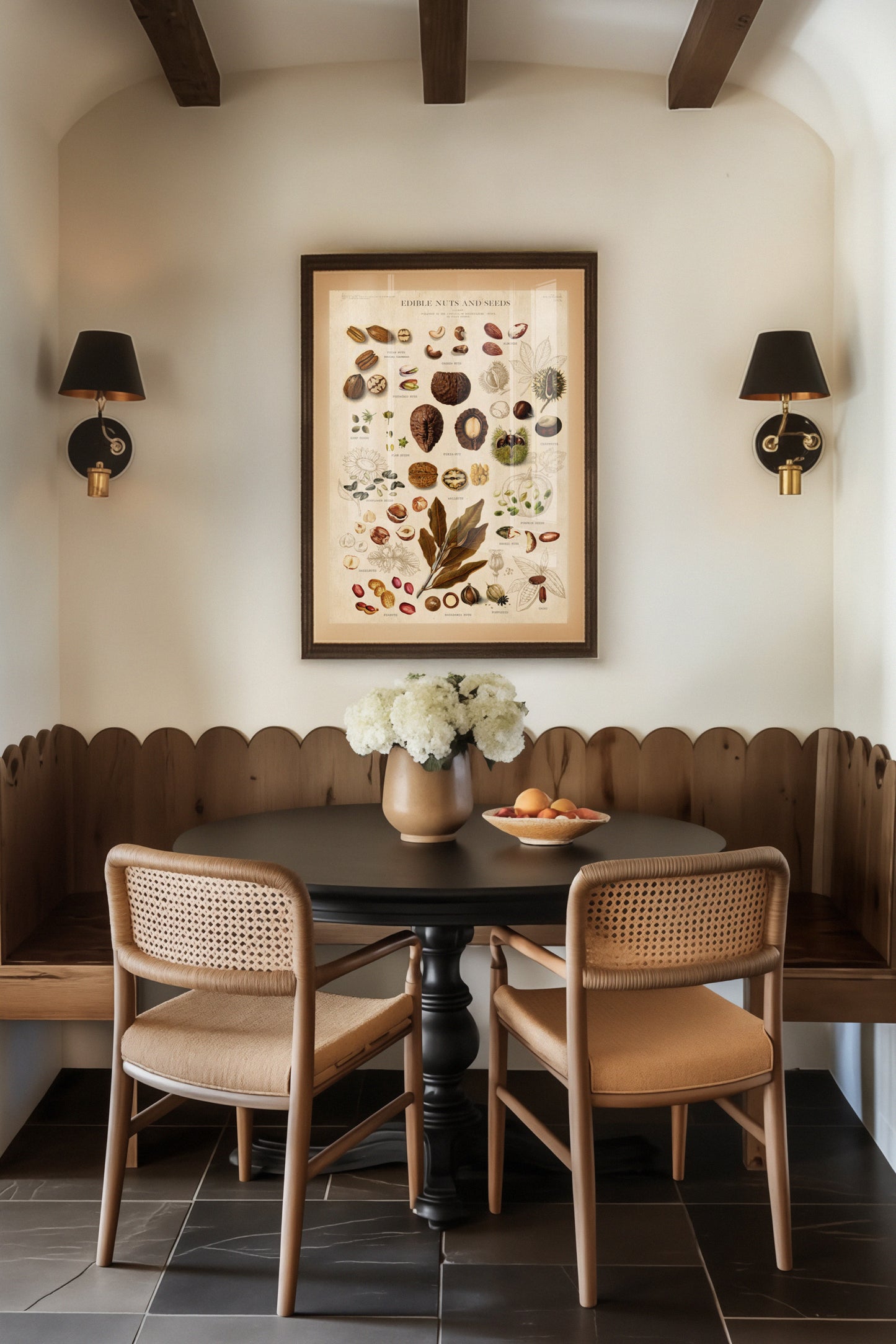 rustic brown dining room decor